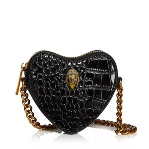 Kurt Geiger London Micro Heart croc Embossed crossbody